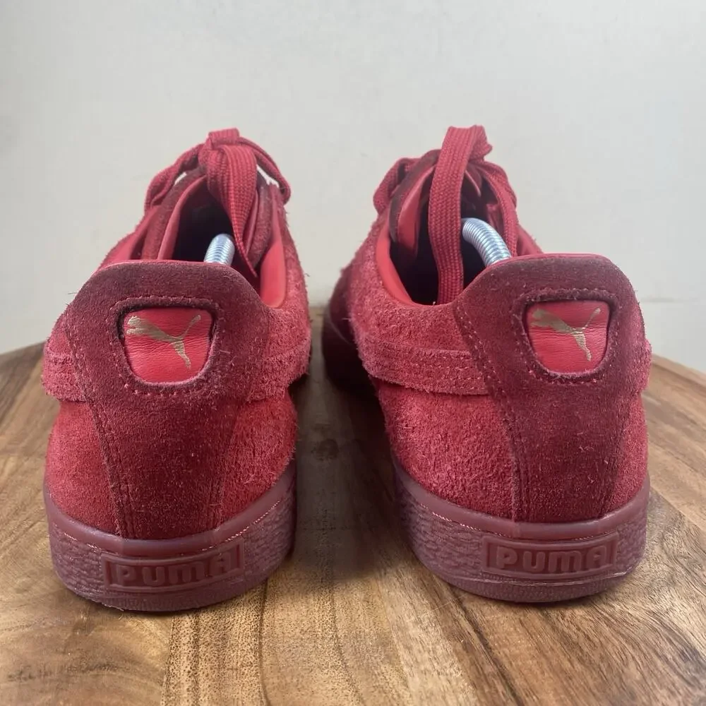 Puma Suede Classic Mono Iced Triple Red Mens Size 11.5 Athletic Shoes 381468-01